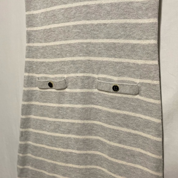 Banana Republic Grey Striped Knit Sweater Dress Short Sleeve Size XS - Picture 9 of 13